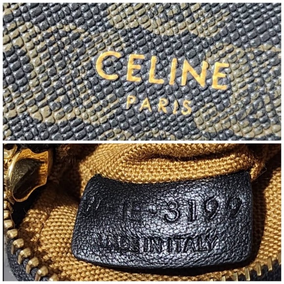Authentic CELINE Triomphe Canvas Zipped Coin Purse/Wallet Black - Picture 8 of 12